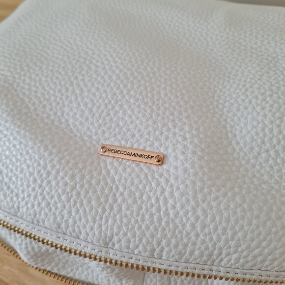 Rebecca Minkoff Bailey Austin Studded Hobo White Pebbled Leather Shoulder Bag - Picture 8 of 15